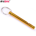 China Artigifts Keychain Factory Wholesale cheap custom metal whistle keyring